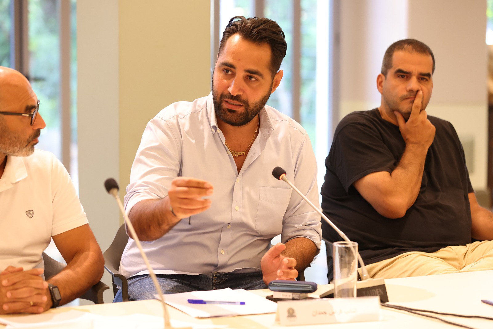 Director Choukri Haddad speaking
